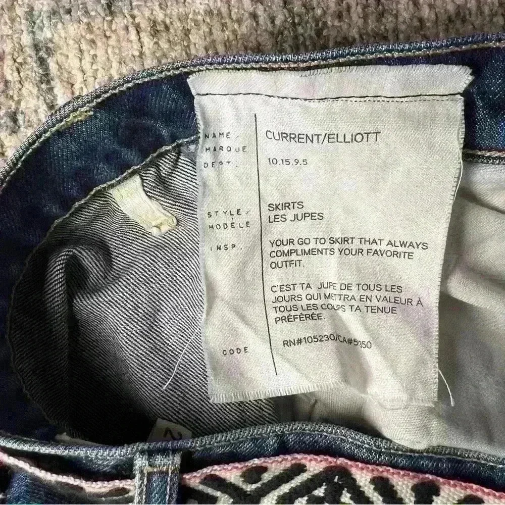 Current/Elliott Women’s The Slit Midi Rincon Skirt with Belt Size 24 - Picture 12 of 14